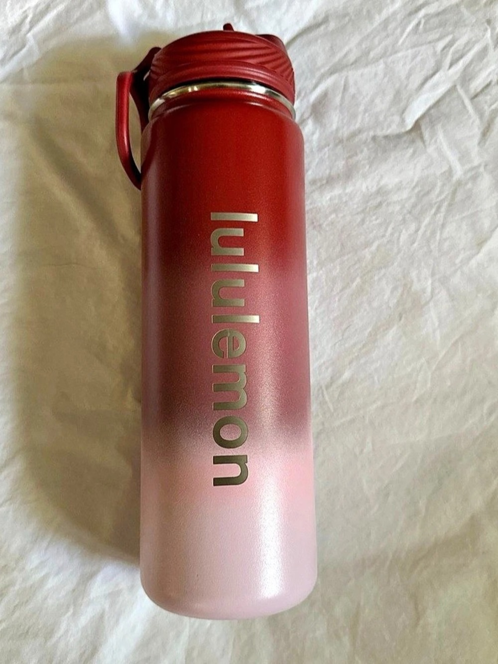 lululemon Back to Life Sport Bottle 24oz Straw Lid *Ombre Red & Pink